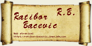 Ratibor Bačević vizit kartica